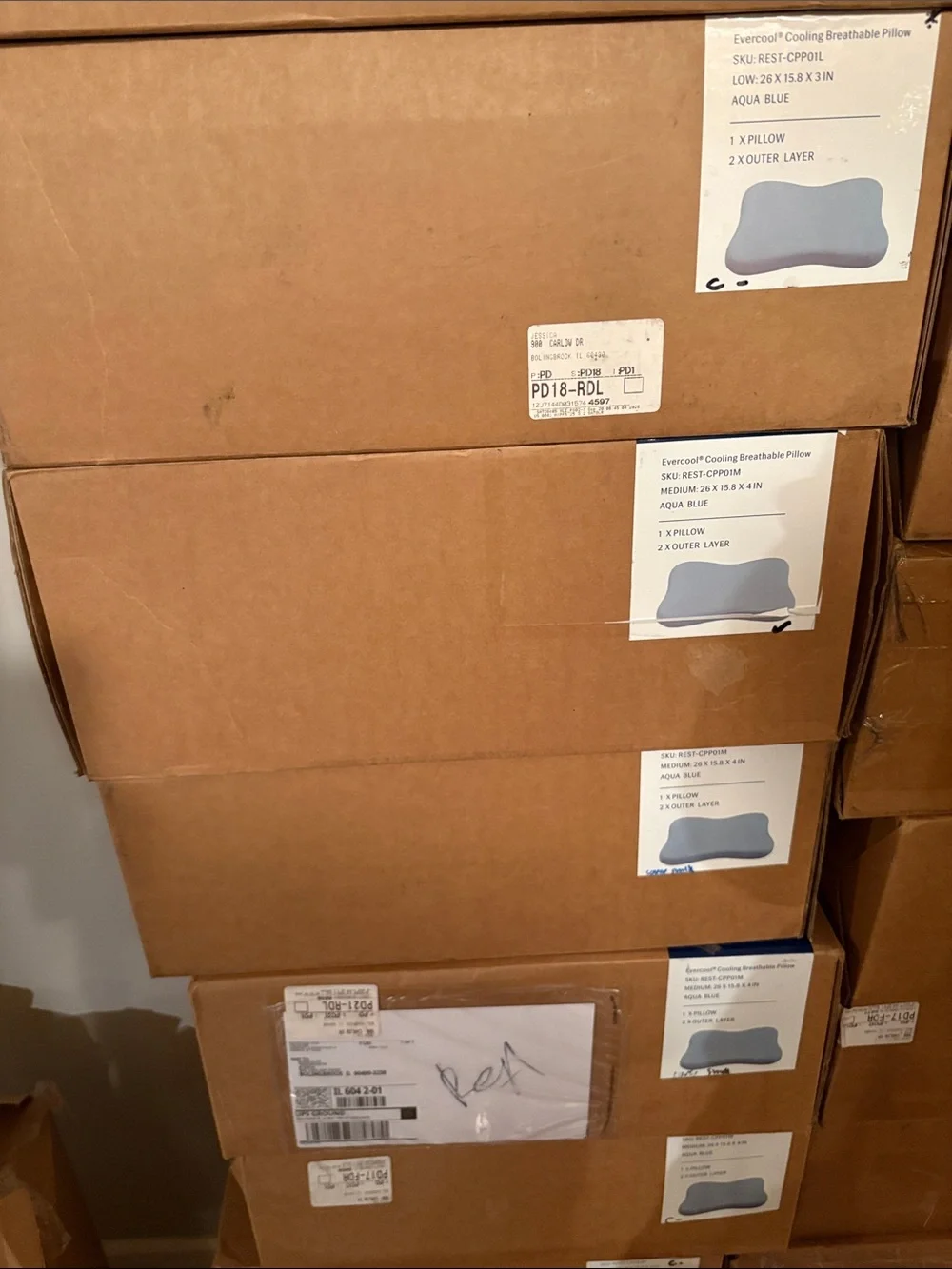 REST Evercool Cooling 1 PC Pillow Instant Cool-to-Touch BLUE medium‼️LAST ONE